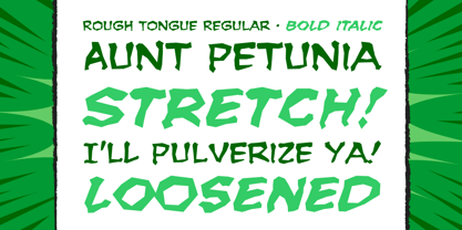 Rough Tongue Font Poster 2