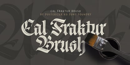 Cal Fraktur Brush Police Poster 1