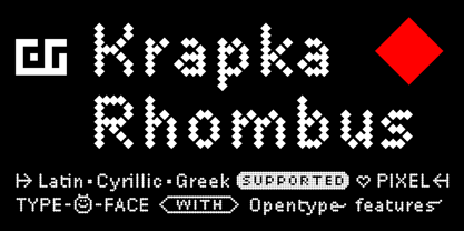 DR Krapka Rhombus Font Poster 1