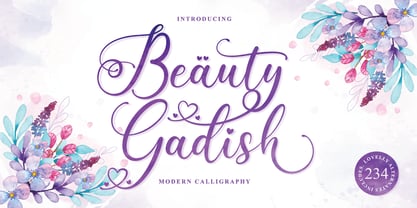 Beauty Gadish Font Poster 1