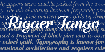 Rigaer Tango Pro Font Poster 1