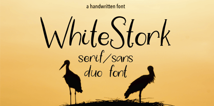 White Stork Font Poster 1