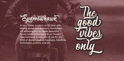 Sparrowhawk Script Font Poster 2
