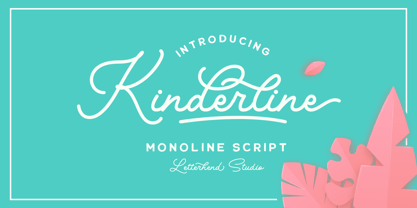 Kinderline Script Font Poster 1