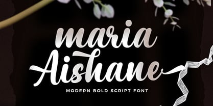 Maria Aishane Script Font Poster 1