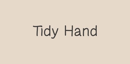 Tidy Hand Font Poster 1