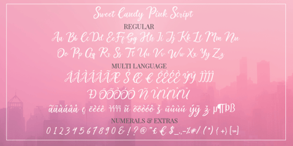Sweet Candy Pink Script Font Poster 15