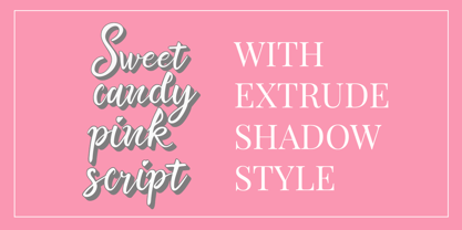 Sweet Candy Pink Script Font Poster 2