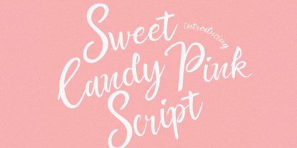 Sweet Candy Pink Script Font Poster 1