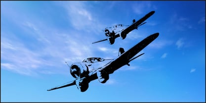 World War Warplanes Font Poster 4