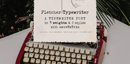 Fletcher Typewriter Fuente Póster 1