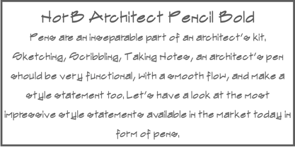 NorB ARCHITECT PENCIL Font Poster 5