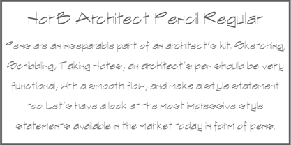 NorB ARCHITECT PENCIL Font Poster 3