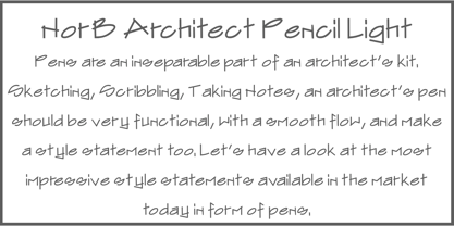 NorB ARCHITECT PENCIL Font Poster 2