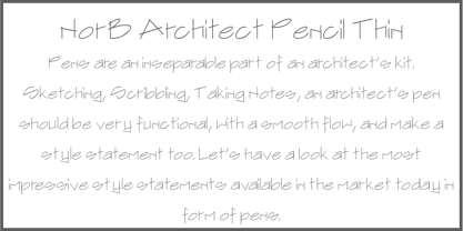 NorB ARCHITECT PENCIL Font Poster 1