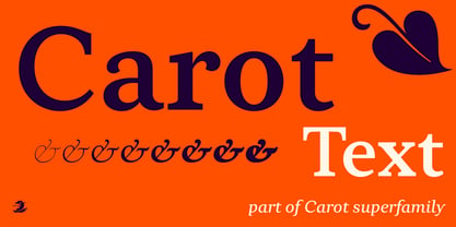 Carot Text Fuente Póster 1