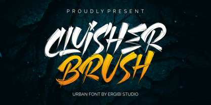 Cluisher Brush Font Poster 1