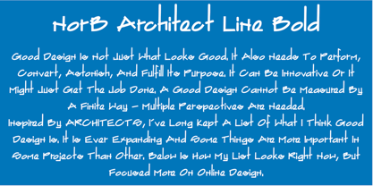 NorB ARCHITECT LINE Font Poster 5