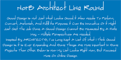 NorB ARCHITECT LINE Font Poster 3