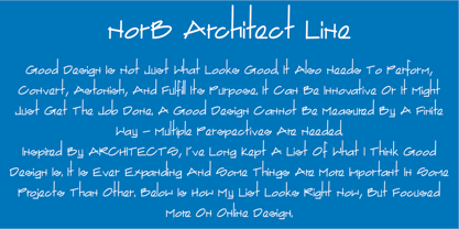 NorB ARCHITECT LINE Font Poster 1