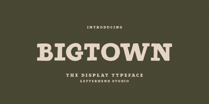 Bigtown Font Poster 1