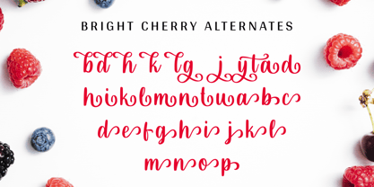 Bright Cherry Font Poster 10
