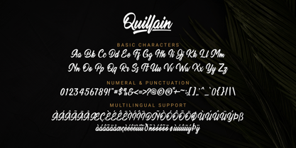 Quillain Font Poster 2
