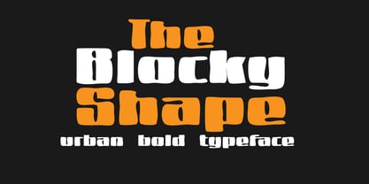 Blocky Shape Fuente Póster 1