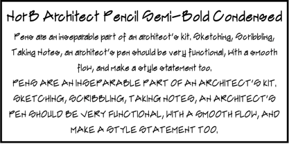NorB Architect Pencil Condensed Font Poster 6