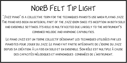 NorB Felt Tip Font Poster 1