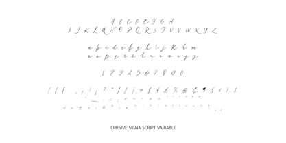 Cursive Signa Script Variable Fuente Póster 8