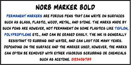 NorB Marker Font Poster 5