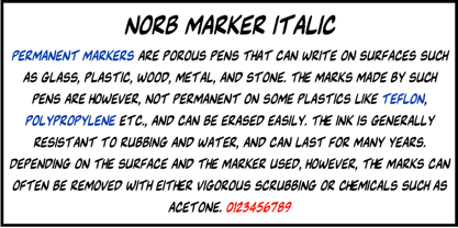 NorB Marker Font Poster 4