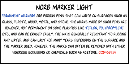 NorB Marker Font Poster 1