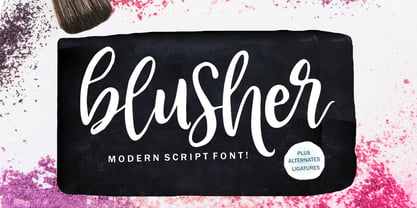 Blusher Script Font Poster 1