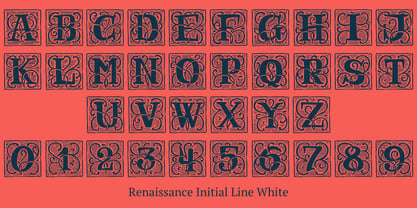 Renaissance Initial Font Poster 5