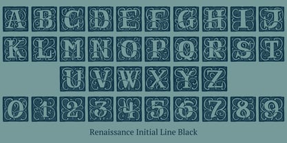 Renaissance Initial Font Poster 4