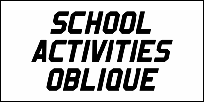 School Activities JNL Font Poster 4