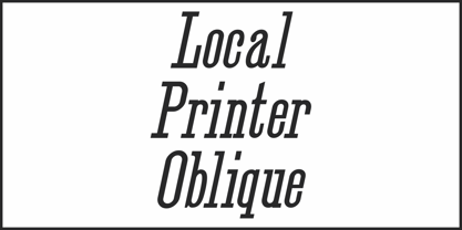Local Printer JNL Font Poster 4
