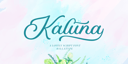 Kaluna Script Font Poster 1