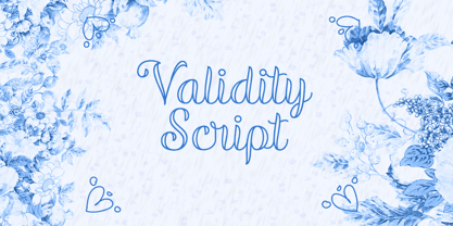 Validity Script Font Poster 1
