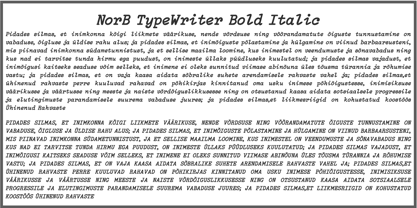 NorB TypeWriter Fuente Póster 6