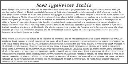 NorB TypeWriter Fuente Póster 4