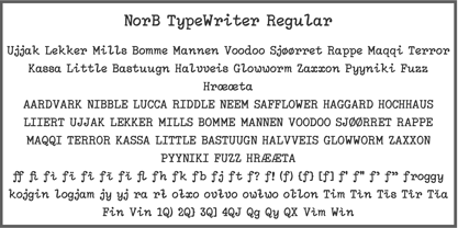 NorB TypeWriter Fuente Póster 3