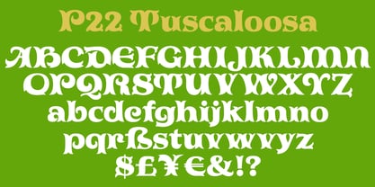P22 Tuscaloosa Font Poster 4