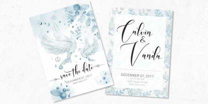 White Dove Script Font Poster 7