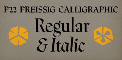 P22 Preissig Calligraphic Font Poster 1