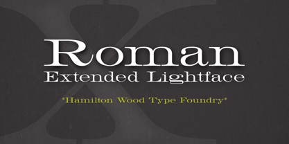 HWT Roman Extended Lightface Font Poster 1