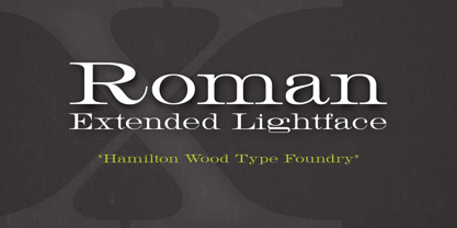 HWT Roman Extended Lightface Fuente Póster 1