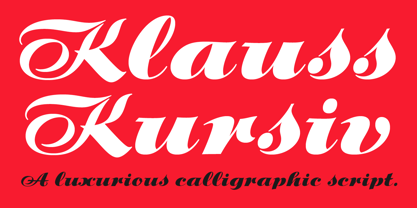 P22 Klauss Kursiv Font Poster 1